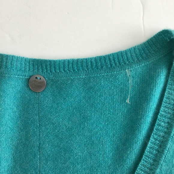 Margaret O’Leary Sweater Cashmere Blend Blue Turquoise Oversized Size 1 - Picture 5 of 9